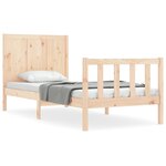 vidaXL Cadre de lit sans matelas bois de pin massif