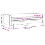 vidaXL Lit de jour avec matelas noir 80x200 cm tissu