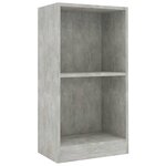 Vidaxl bibliothèque gris béton 40 x 24 x 75 cm aggloméré