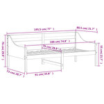 vidaXL Lit de jour sans matelas 75x190 cm bois de pin massif