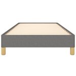 vidaXL Cadre de lit sans matelas gris foncé 80x200 cm tissu