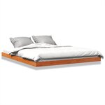 vidaXL Cadre de lit cire marron 150x200 cm bois de pin massif
