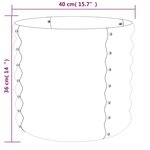 vidaXL Jardinière de jardin Acier enduit de poudre 40x40x36 cm Vert