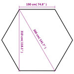 vidaXL Chapiteau hexagonal avec 6 parois latérales Gris 3 6x3 1 m