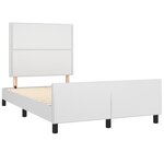 vidaXL Cadre de lit sans matelas blanc 120x200 cm similicuir