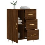 vidaXL Buffet chêne marron 69 5x34x90 cm bois d'ingénierie