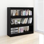 vidaXL Bibliothèque/Séparateur de pièce Noir 100x30x103 cm