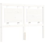 vidaXL Cadre de lit sans matelas blanc 140x190 cm bois massif