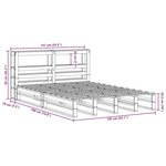 vidaXL Cadre de lit sans matelas blanc 135x190 cm bois de pin massif