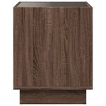 vidaXL Table basse avec LED infini chêne marron 40x40x50 cm