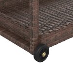 vidaXL Chariot de bar Marron 100x45x83 cm Résine tressée