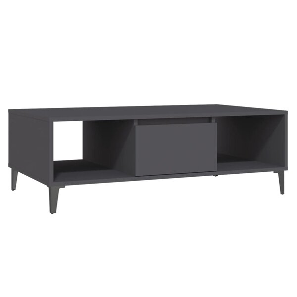 vidaXL Table basse gris 103 5x60x35 cm bois d'ingénierie
