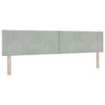Lit Box Spring vidaXL avec Matelas & Lumière LED Gris clair 200x200 cm Velours