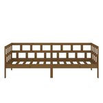 vidaXL Lit de jour marron miel bois de pin massif 80x200 cm