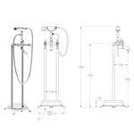vidaXL Robinet de baignoire sur pied Acier inoxydable 99 5 cm Argenté