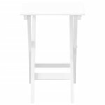 vidaXL Table d’appoint pliable blanc bois de peuplier massif