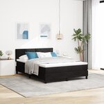 Lit à ressorts vidaXL avec matelas et LED noir 140x190 cm en velours