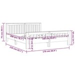 vidaXL Cadre de lit Bois de teck massif 160x200 cm