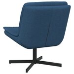 vidaXL Chaise Pivotante Bleue Tissu et Métal Standard Pivotant