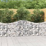 vidaXL Paniers à gabions arqués 7 Pièces 200x30x80/100 cm Fer galvanisé