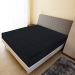 vidaXL Draps-housses Jersey 2 Pièces Noir 140x200 cm Coton