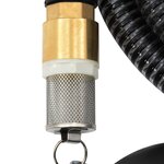 vidaXL Tuyau d'aspiration avec raccords en laiton noir 1 1" 15 m PVC