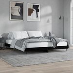 vidaXL Cadre de lit sans matelas noir 160x200 cm bois d'ingénierie