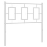 vidaXL Tête de lit métal blanc 90 cm