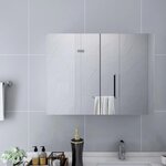 vidaXL Armoire à miroir de salle de bain blanc 80x15x60 cm MDF