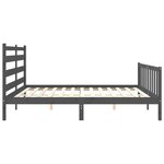 vidaXL Cadre de lit sans matelas gris 200x200 cm bois massif de pin
