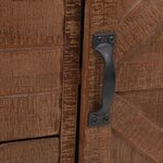 vidaXL Armoire de rangement Bois de sapin massif 64x33 5x75 cm Marron