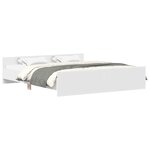 vidaXL Cadre de lit sans matelas blanc 180x200 cm