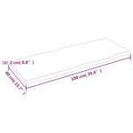 vidaXL Dessus de table bois chêne massif non traité bordure assortie
