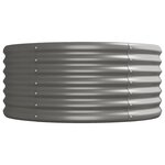 vidaXL Lit surélevé de jardin Acier enduit de poudre 512x80x36 cm gris