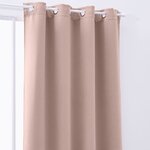 Rideau Occultant à oeillets 140 x 240 cm Uni Rose des sables