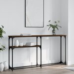 vidaXL Table console chêne marron 145x22 5x75 cm bois d'ingénierie