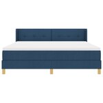 Lit box spring vidaXL avec matelas bleu 180x200 cm en tissu