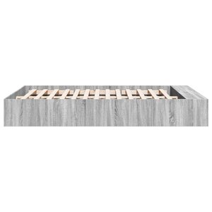vidaXL Cadre de lit sans matelas sonoma gris 140x200 cm