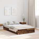 vidaXL Cadre de Lit de Rangement Bois Ancien 120x190 cm Bois d'Ingénierie