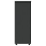 vidaXL Armoire roulante avec tiroirs MOSS gris bois de pin solide