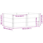 vidaXL Jardinière 150x100 cm bois de pin massif