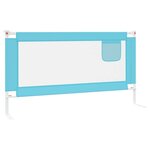 vidaXL Barrière de sécurité de lit d'enfant Bleu 160x25 cm Tissu