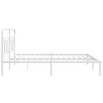 vidaXL Cadre de lit métal avec tête de lit blanc 193x203 cm