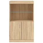vidaXL Buffet avec lumières LED chêne sonoma 60 5x37x100 cm