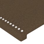 vidaXL Tête de lit à LED Marron foncé 163x16x78/88 cm Tissu