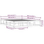 vidaXL Cadre de lit sans matelas gris 150x200 cm bois massif