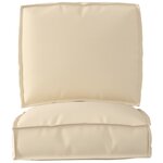 vidaXL Ensemble de coussins de palette 2 pièces en tissu Oxford beige