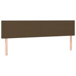 vidaXL Têtes de lit 2 Pièces Marron Foncé 100x5x78/88 cm Tissu