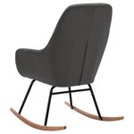 vidaXL Chaise à bascule Gris foncé Tissu