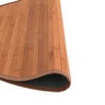 vidaXL Tapis rond marron 60 cm bambou